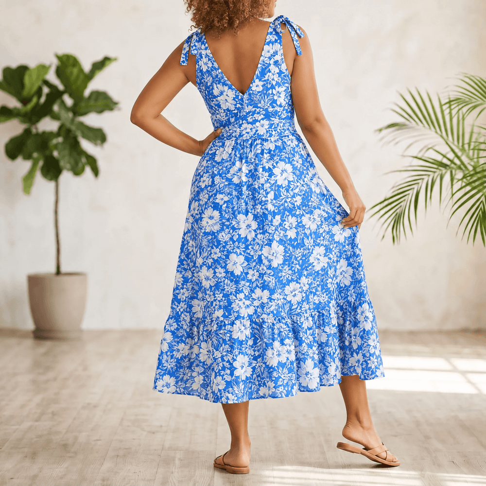 Solveya – Women's Floral One-Piece Swimsuit with Cover-Up Skirt