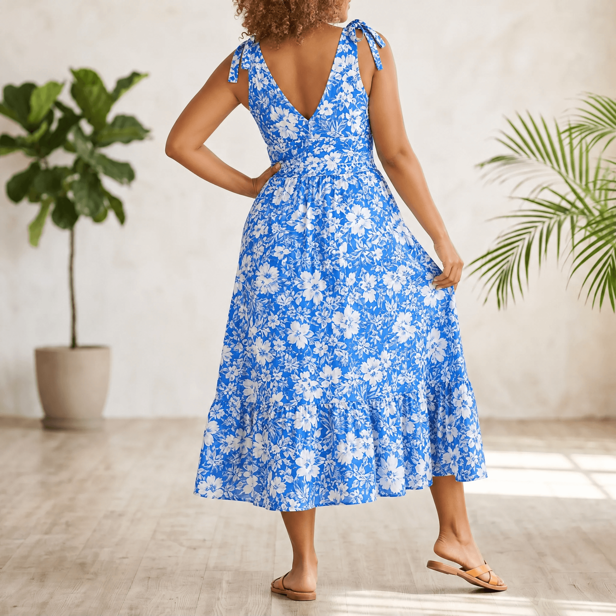 Solveya – Women's Floral One-Piece Swimsuit with Cover-Up Skirt