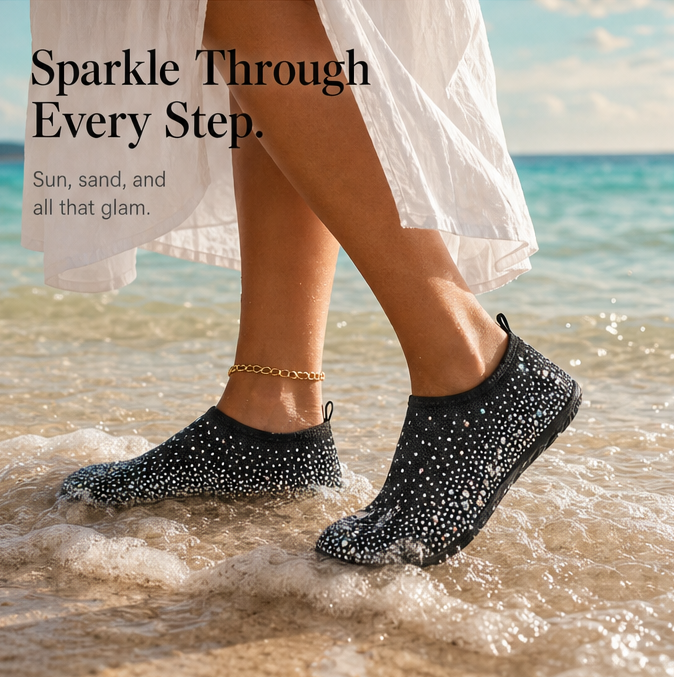 Sparkella – Rhinestone Slip-On Water Shoes