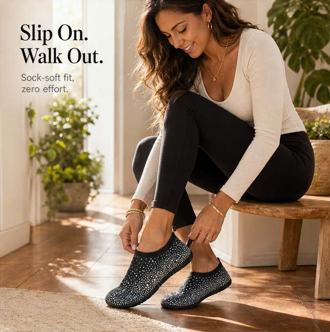 Sparkella – Rhinestone Slip-On Water Shoes