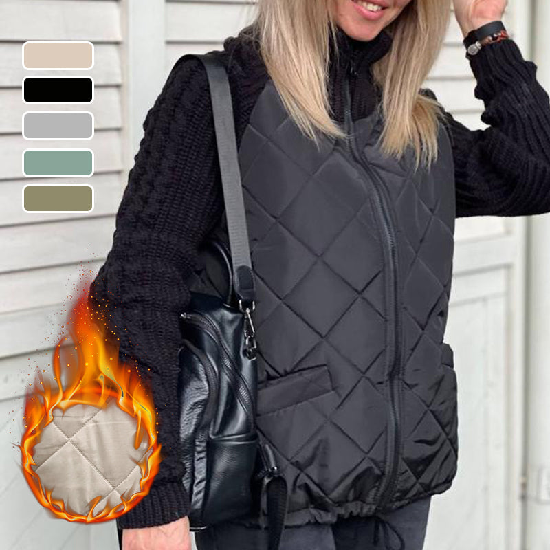Quilora – Women’s Knitted Patchwork Puffer Jacket