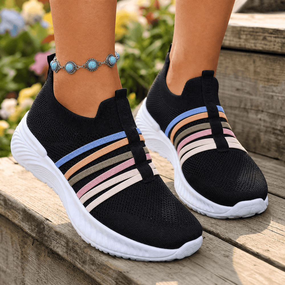 Steplia – Women's Breathable Mesh Slip-On Sneakers
