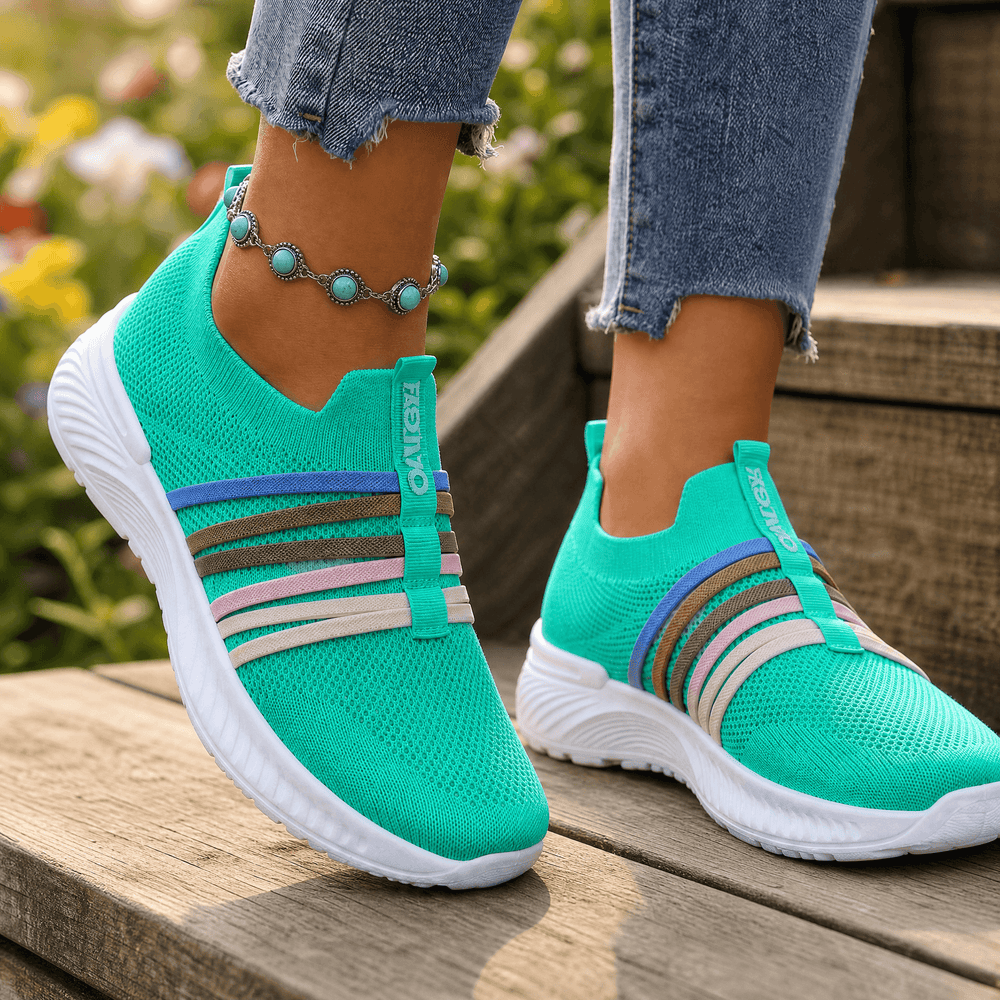 Steplia – Women's Breathable Mesh Slip-On Sneakers