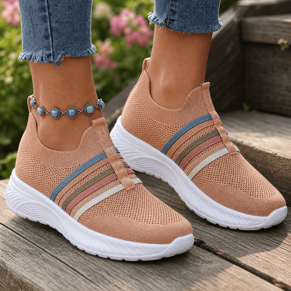Steplia – Women's Breathable Mesh Slip-On Sneakers