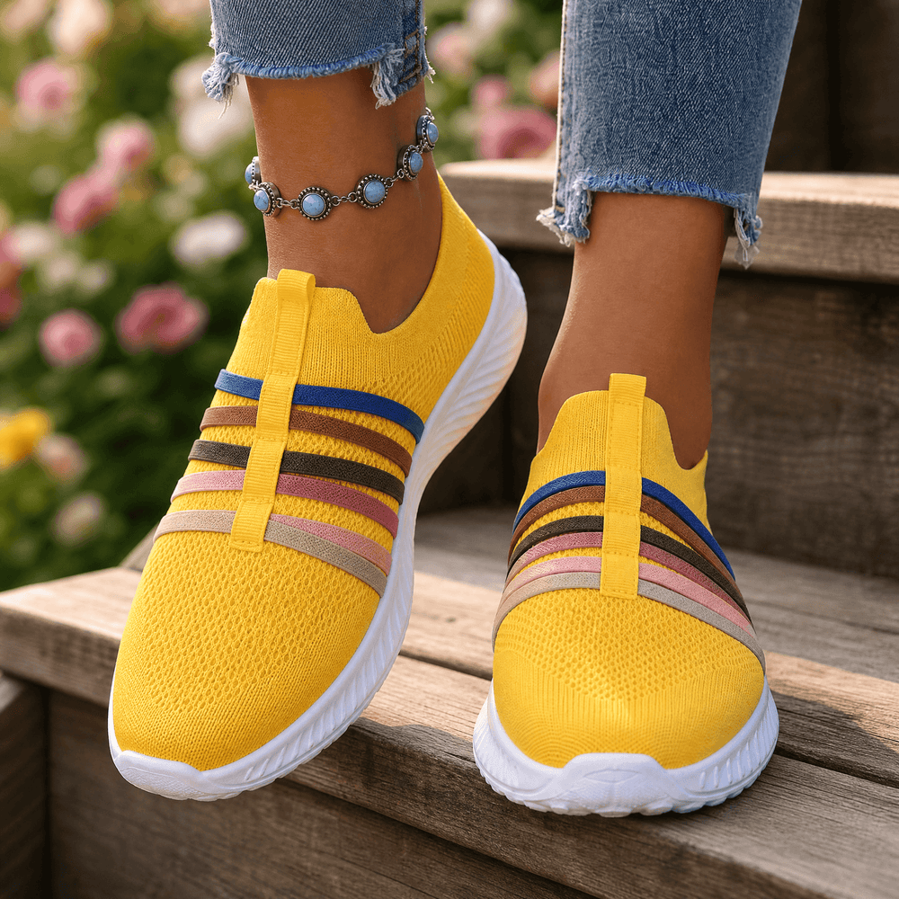 Steplia – Women's Breathable Mesh Slip-On Sneakers