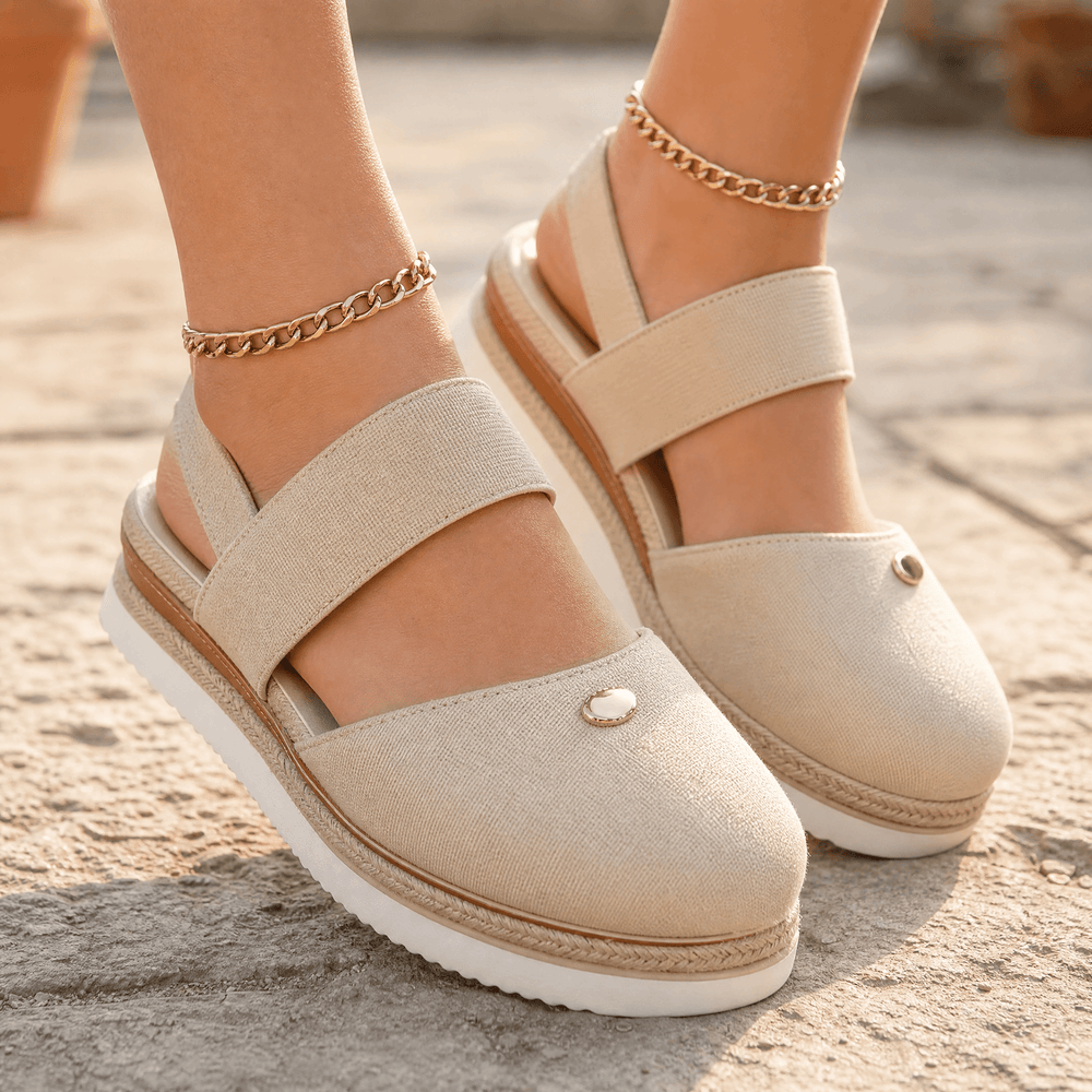 Stepwell – Cushioned espadrille wedge sandals