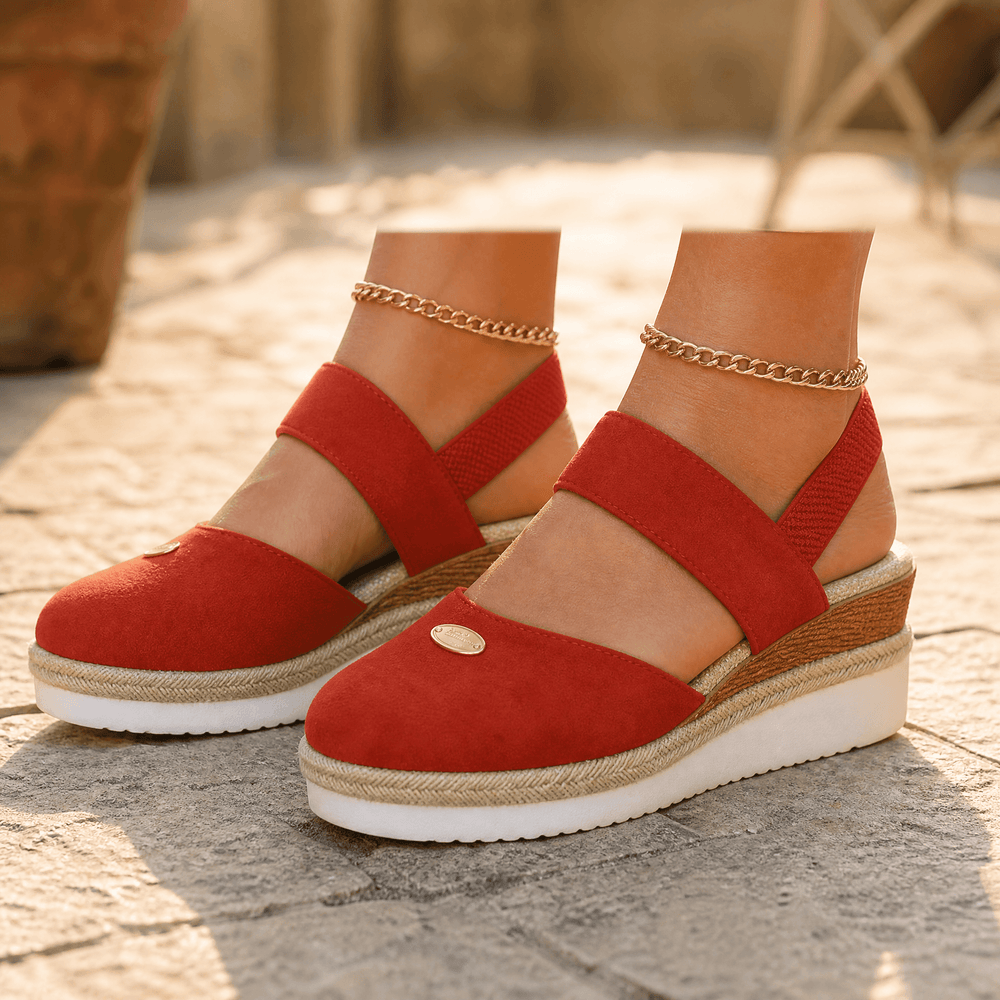Stepwell – Cushioned espadrille wedge sandals