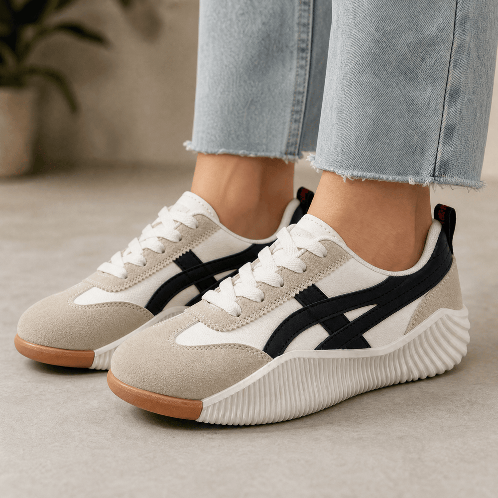 Stradia - Women's Retro Platform Sneakers for All Day Comfort