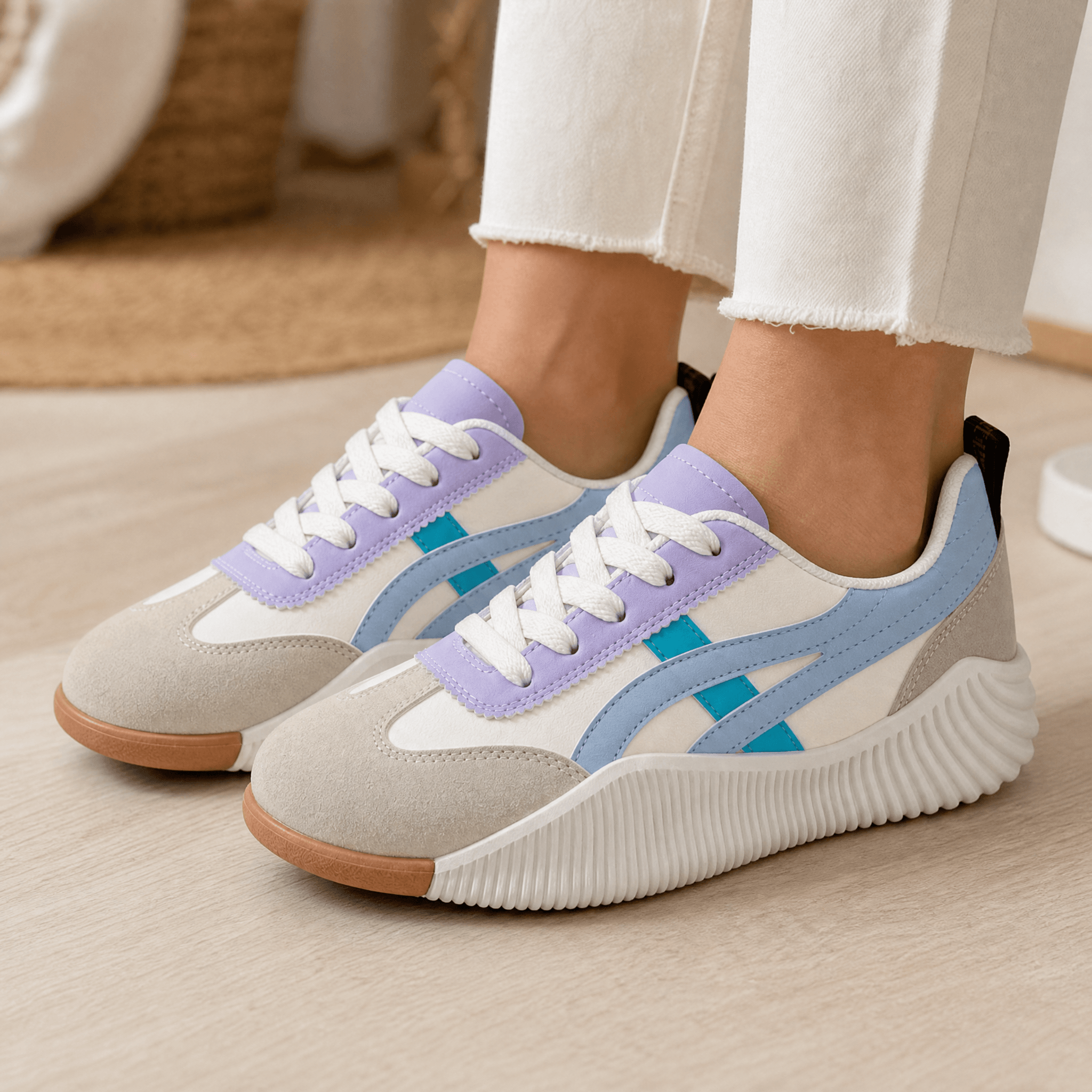 Stradia - Women's Retro Platform Sneakers for All Day Comfort