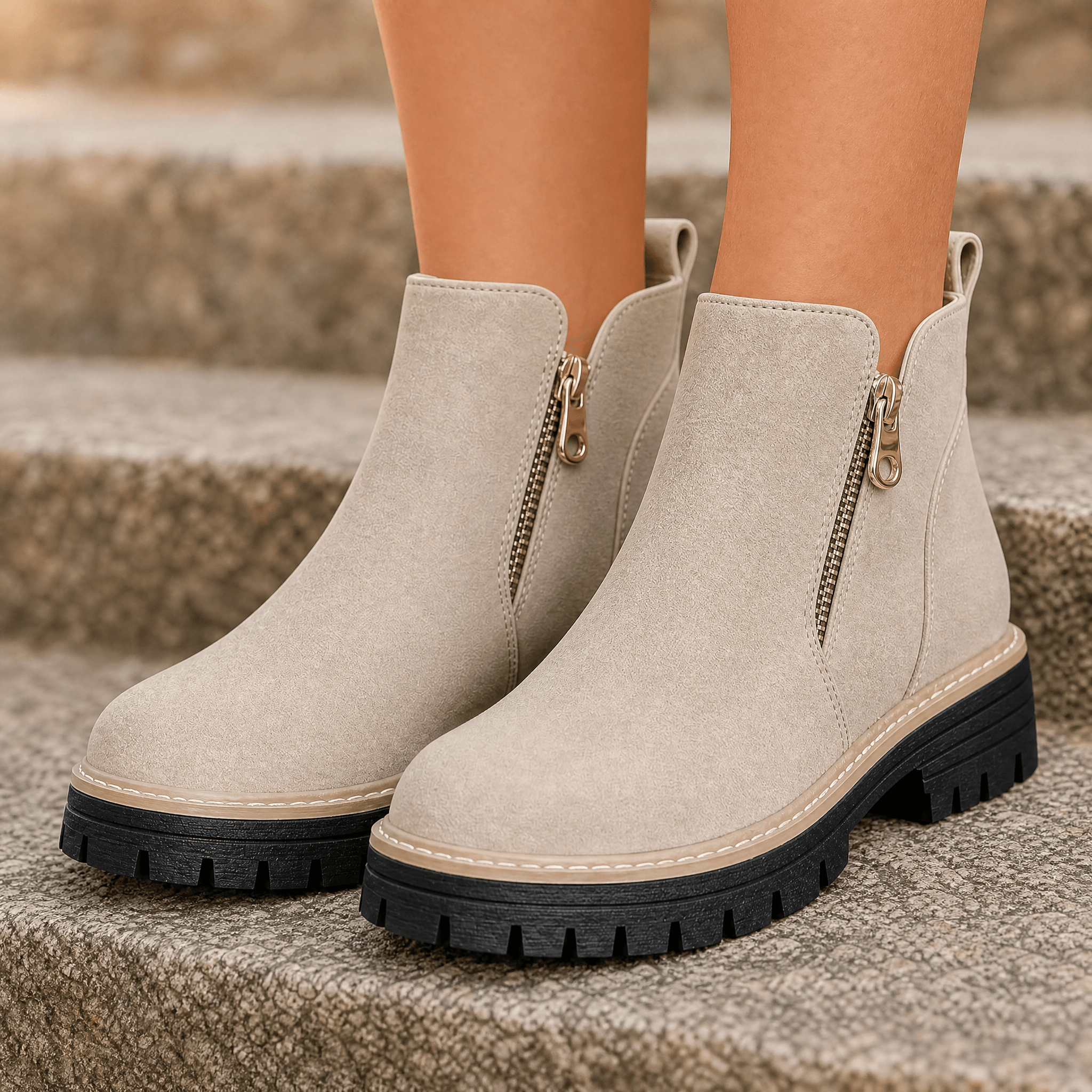 Strida – Women's Cushioned Platform Ankle Boots