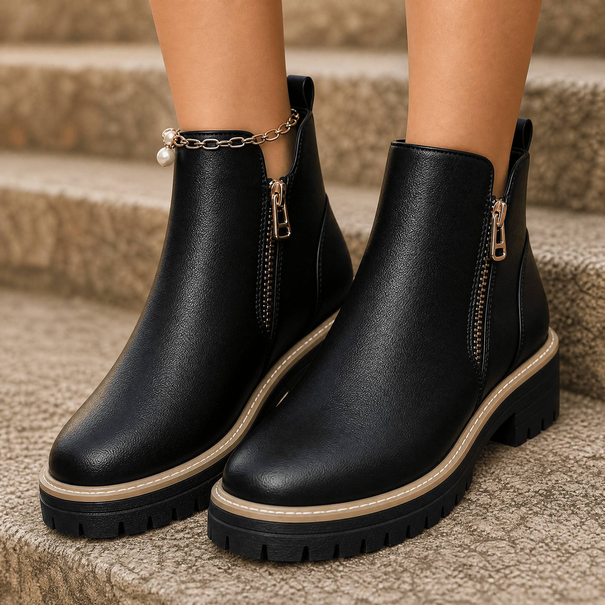 Strida – Women's Cushioned Platform Ankle Boots