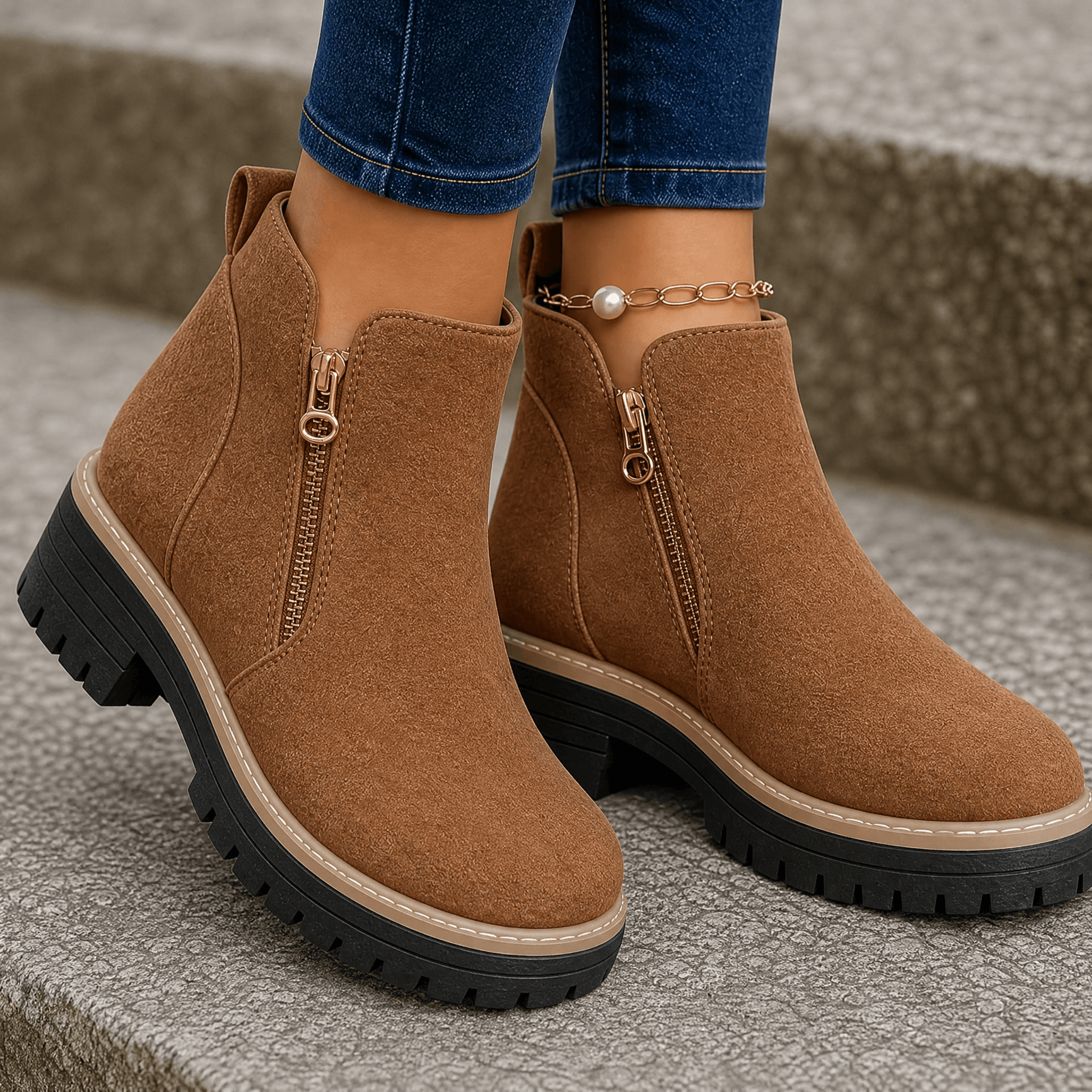 Strida – Women's Cushioned Platform Ankle Boots