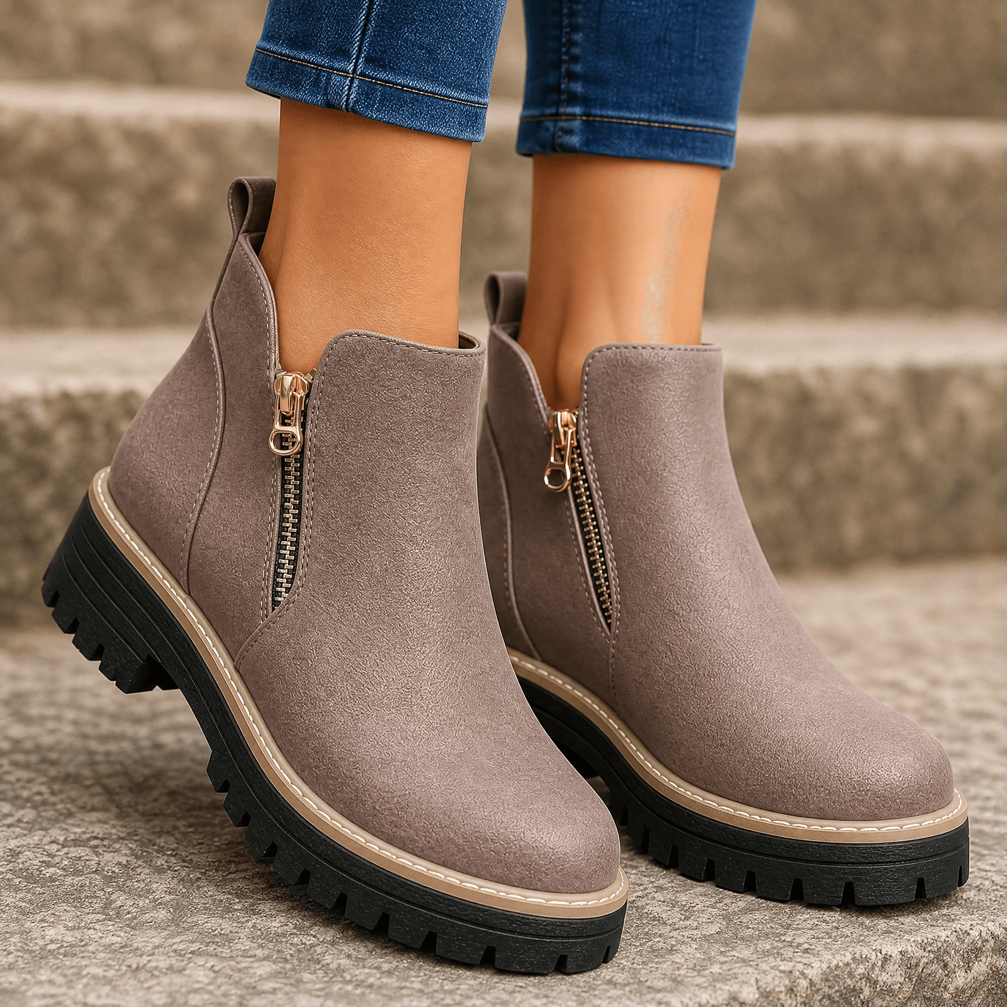 Strida – Women's Cushioned Platform Ankle Boots