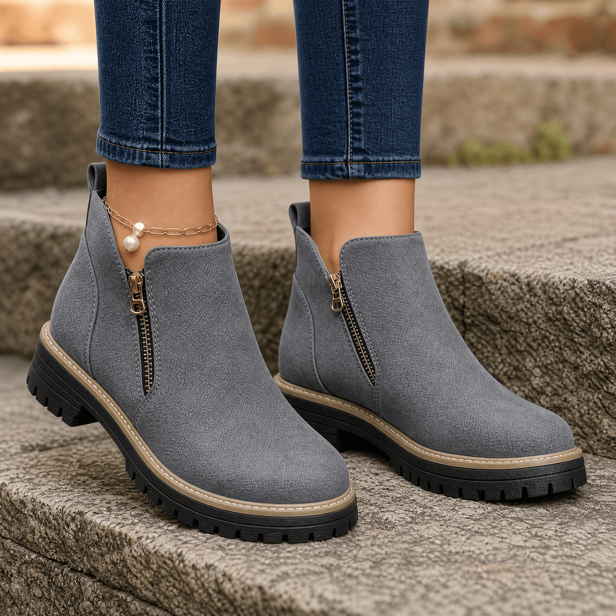 Strida – Women's Cushioned Platform Ankle Boots