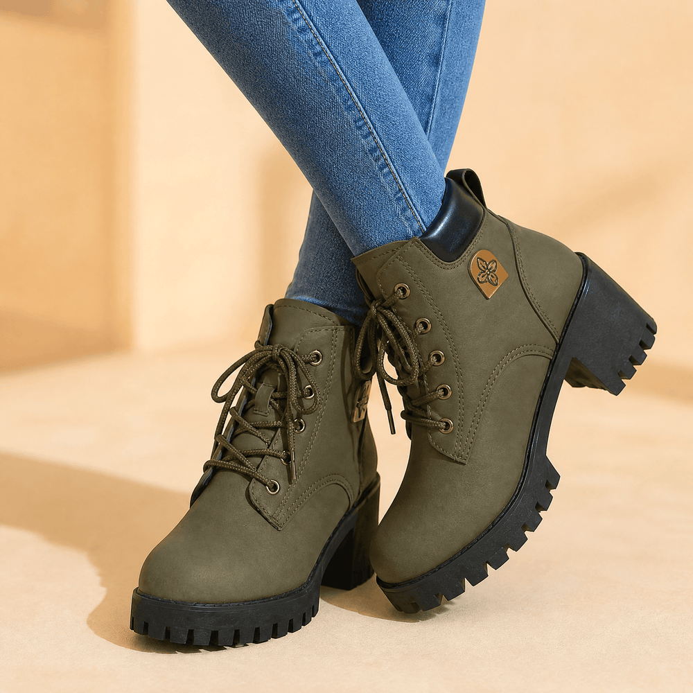 Stridara – Lightweight Chunky Platform Combat Boot