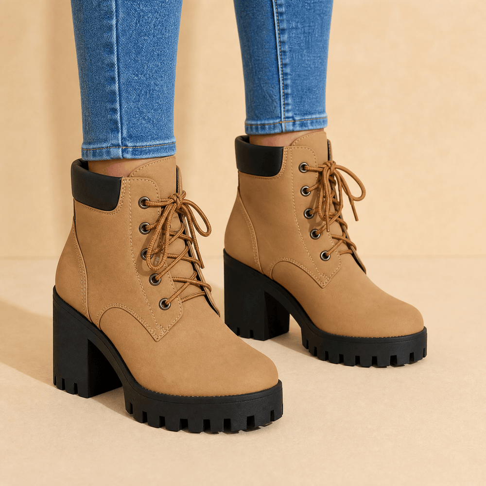 Stridara – Lightweight Chunky Platform Combat Boot