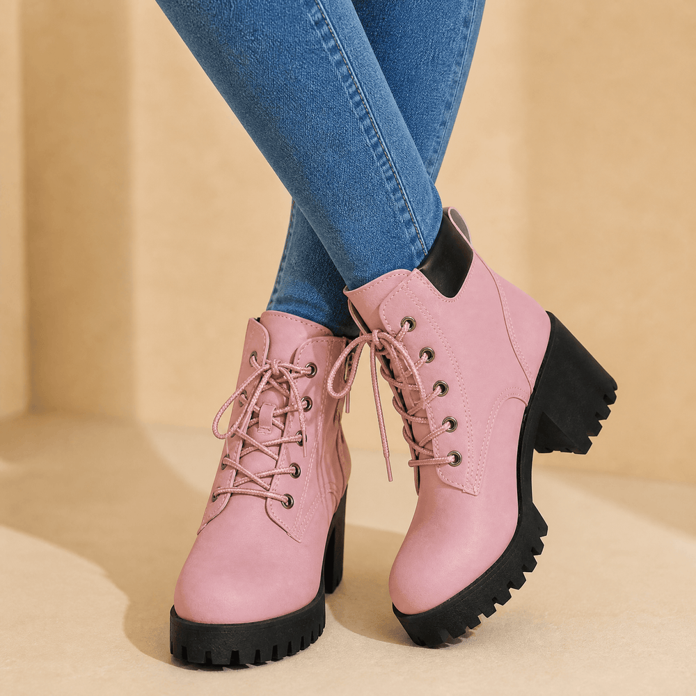 Stridara – Lightweight Chunky Platform Combat Boot
