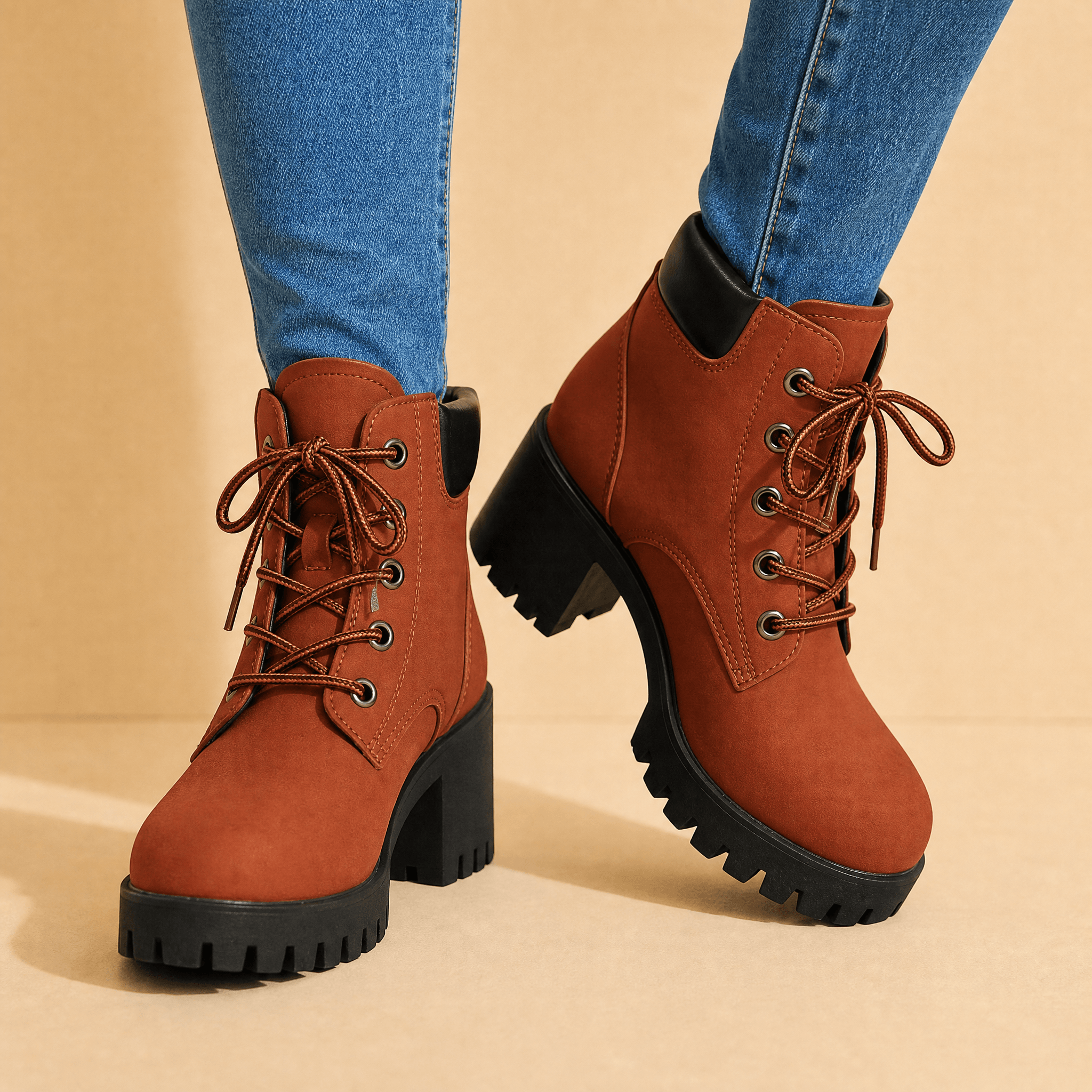 Stridara – Lightweight Chunky Platform Combat Boot