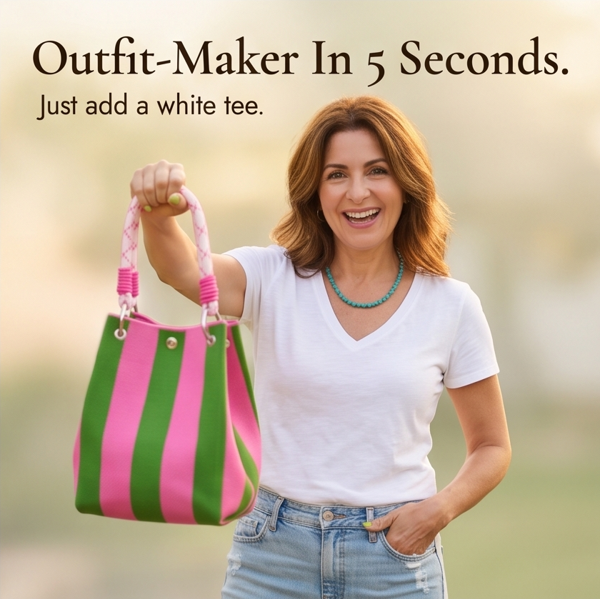 Sundara – Striped Knit Bucket Bag