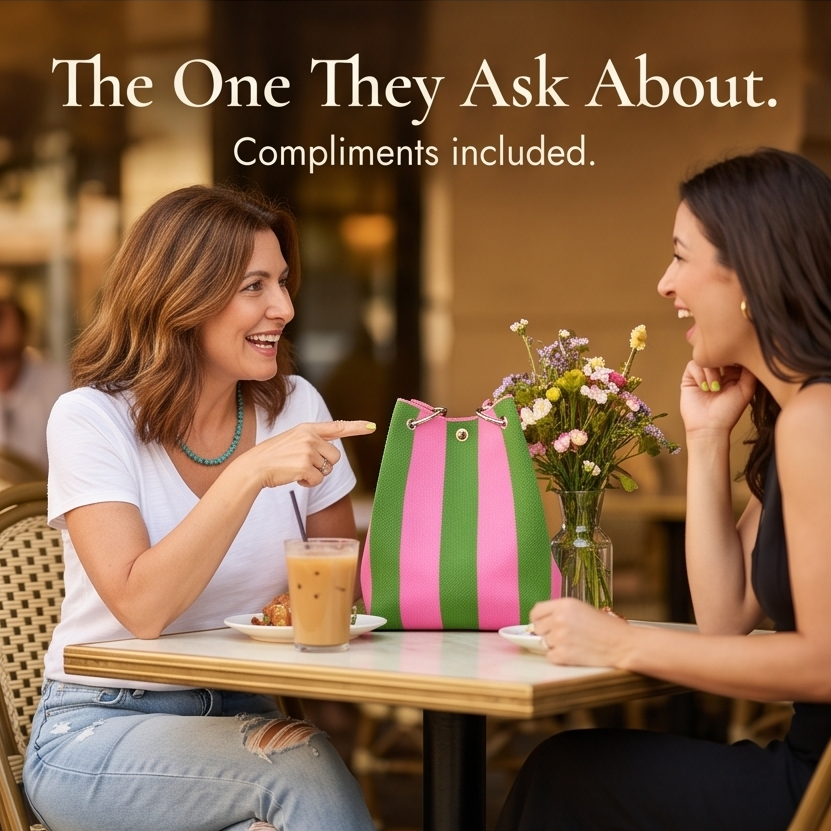 Sundara – Striped Knit Bucket Bag
