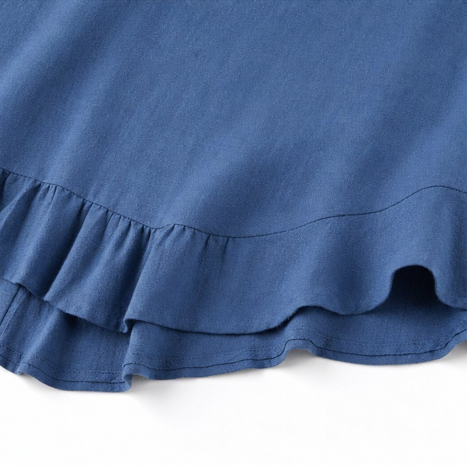 Sunelora – Sleeveless Ruffle Hem Midi Dress with Pockets, Linen Look A Line Summer Dress