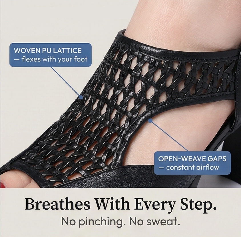 Tessara – Women's Breathable Woven Heel Sandals