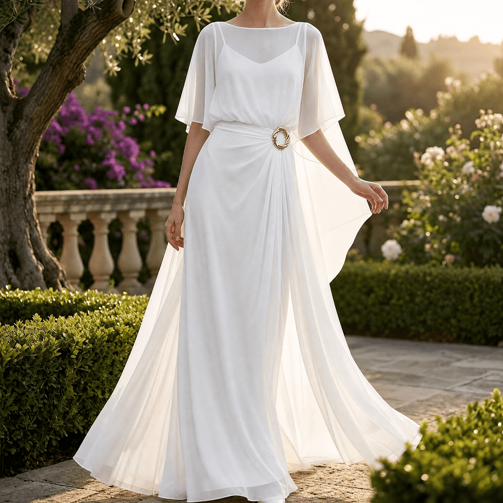 Velaire – Cape Sleeve Top and Wrap Pants Set for Women