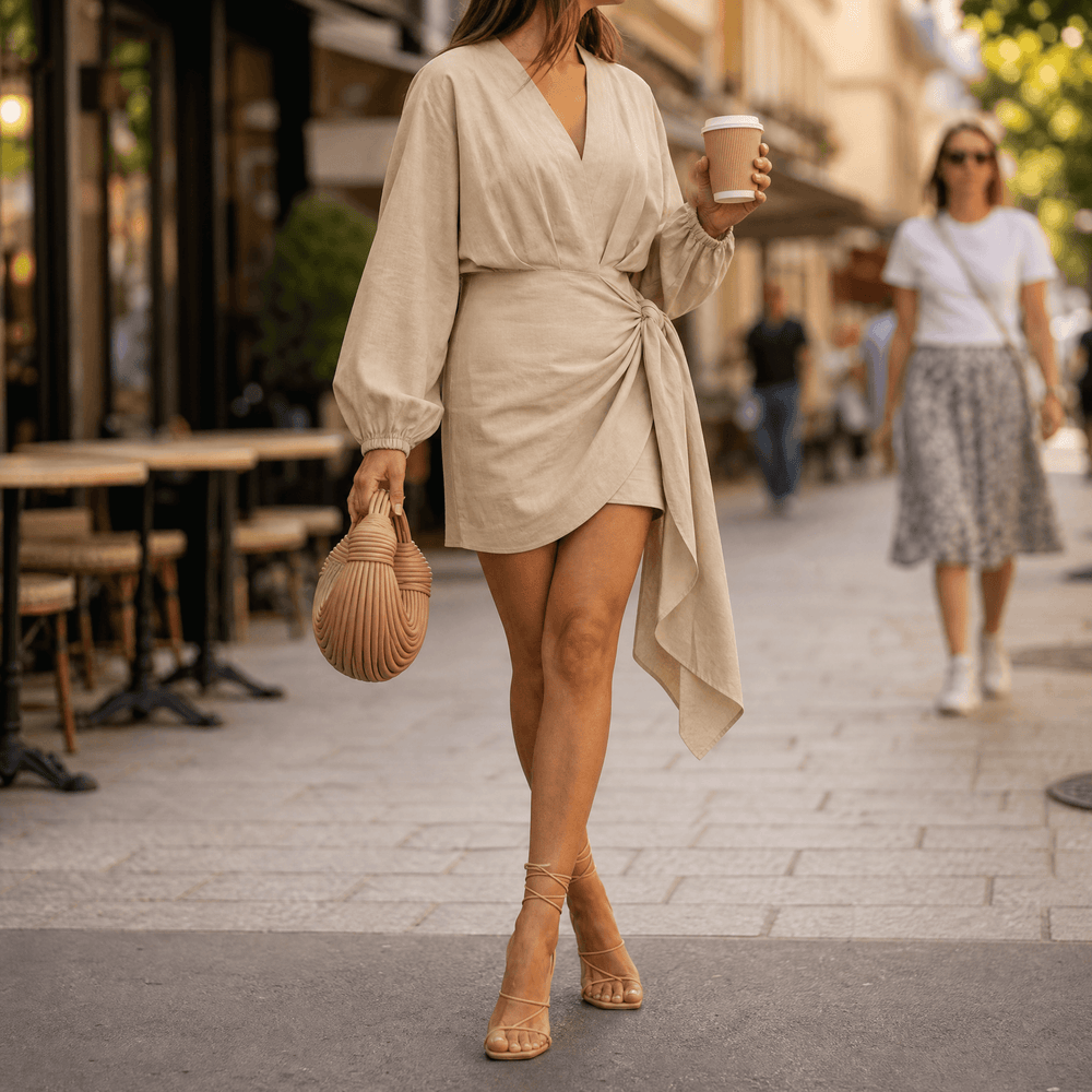 Velara – Kimono Sleeve Wrap Dress for Women