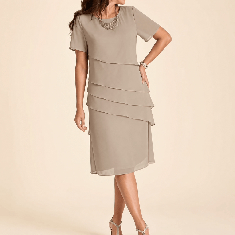 Velara – Women's elegant ruffle midi dress