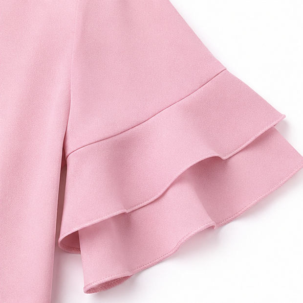 Vellora – Women's Pleated Flutter Sleeve Blouse