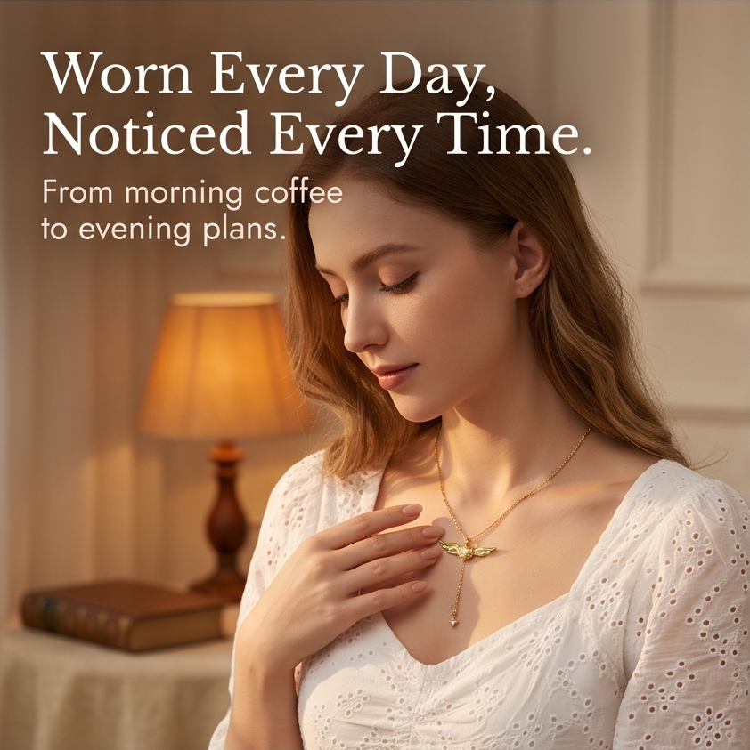 Veloisse – Winged Lariat Pendant Necklace
