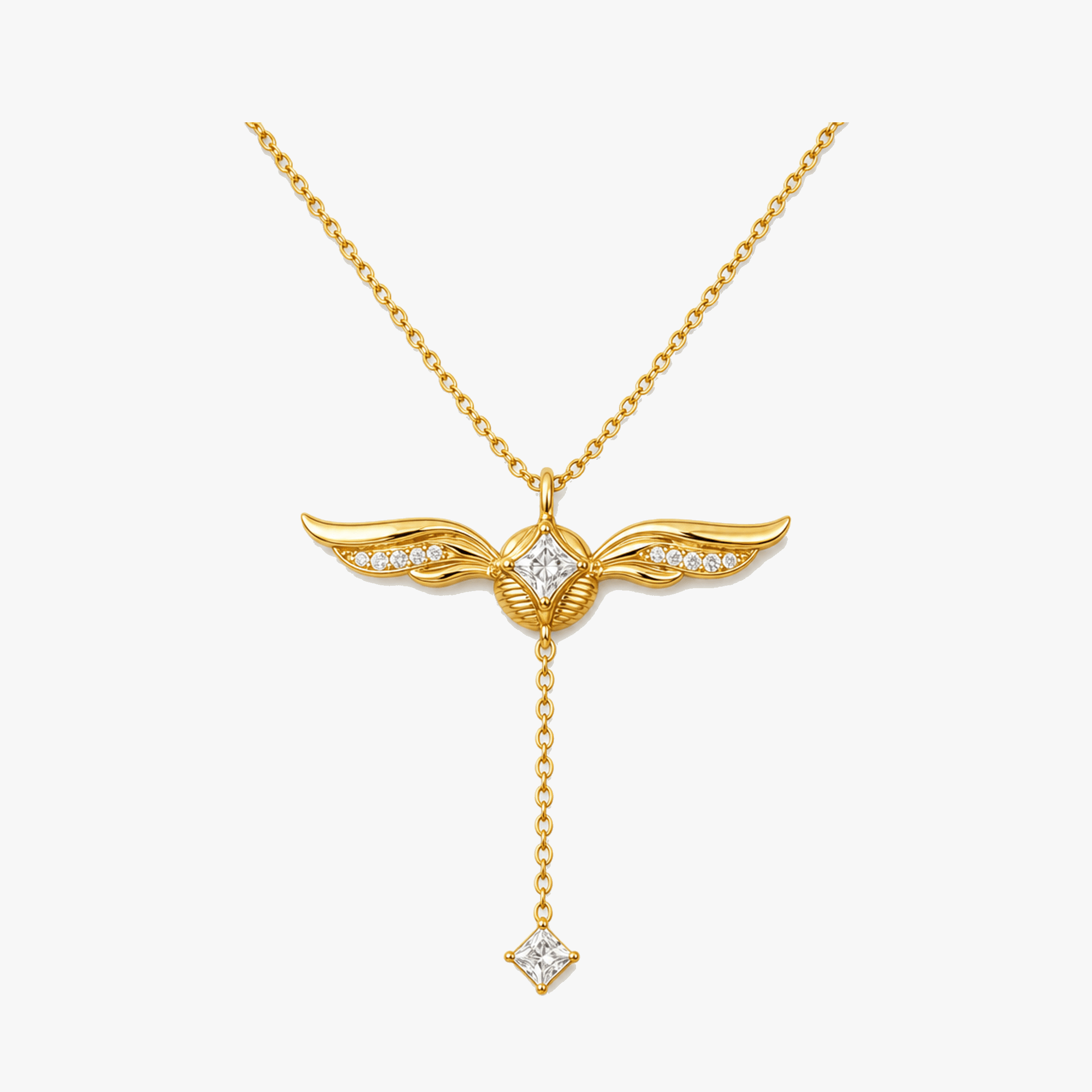 Veloisse – Winged Lariat Pendant Necklace