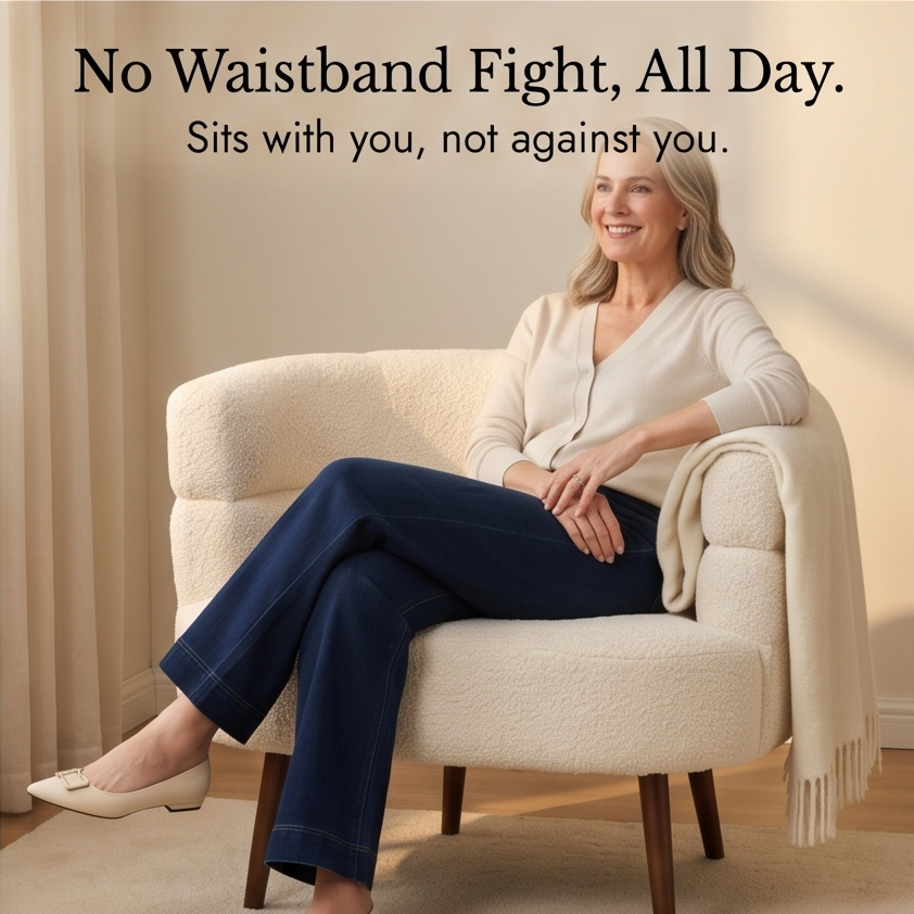 Velora – Drawstring Wide-Leg Comfort Jeans