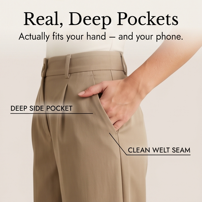 Velora – Women's High-Waist Wide-Leg Trousers