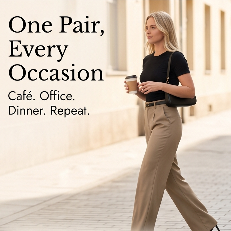 Velora – Women's High-Waist Wide-Leg Trousers
