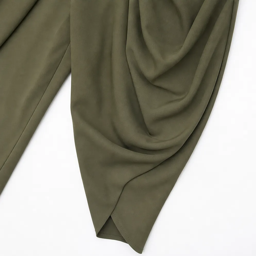 Velora – High Waist Pleated Tapered Wide Leg Trousers for Women