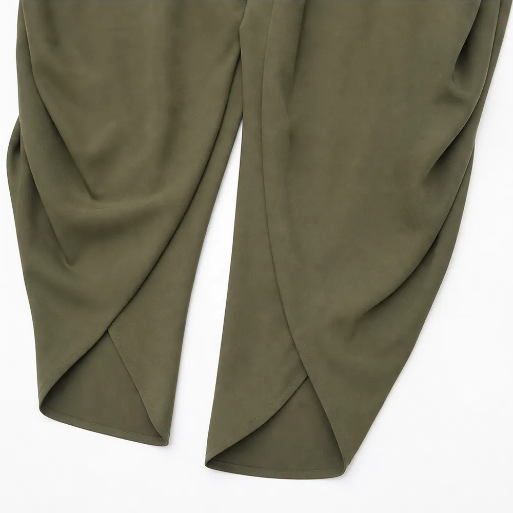 Velora – High Waist Pleated Tapered Wide Leg Trousers for Women