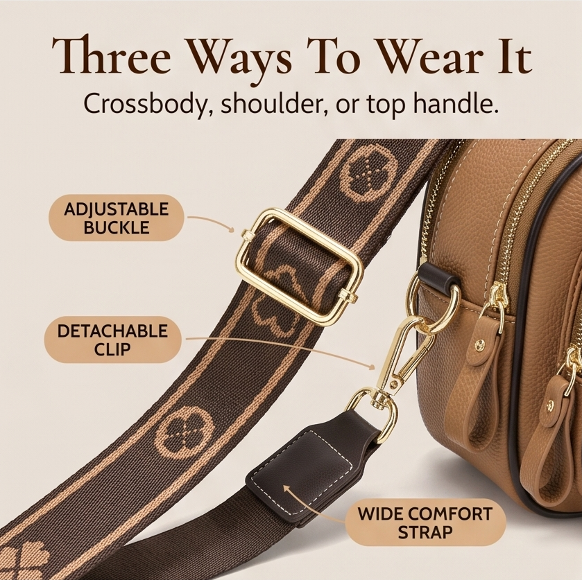Velora – Multi-Compartment Crossbody Bag
