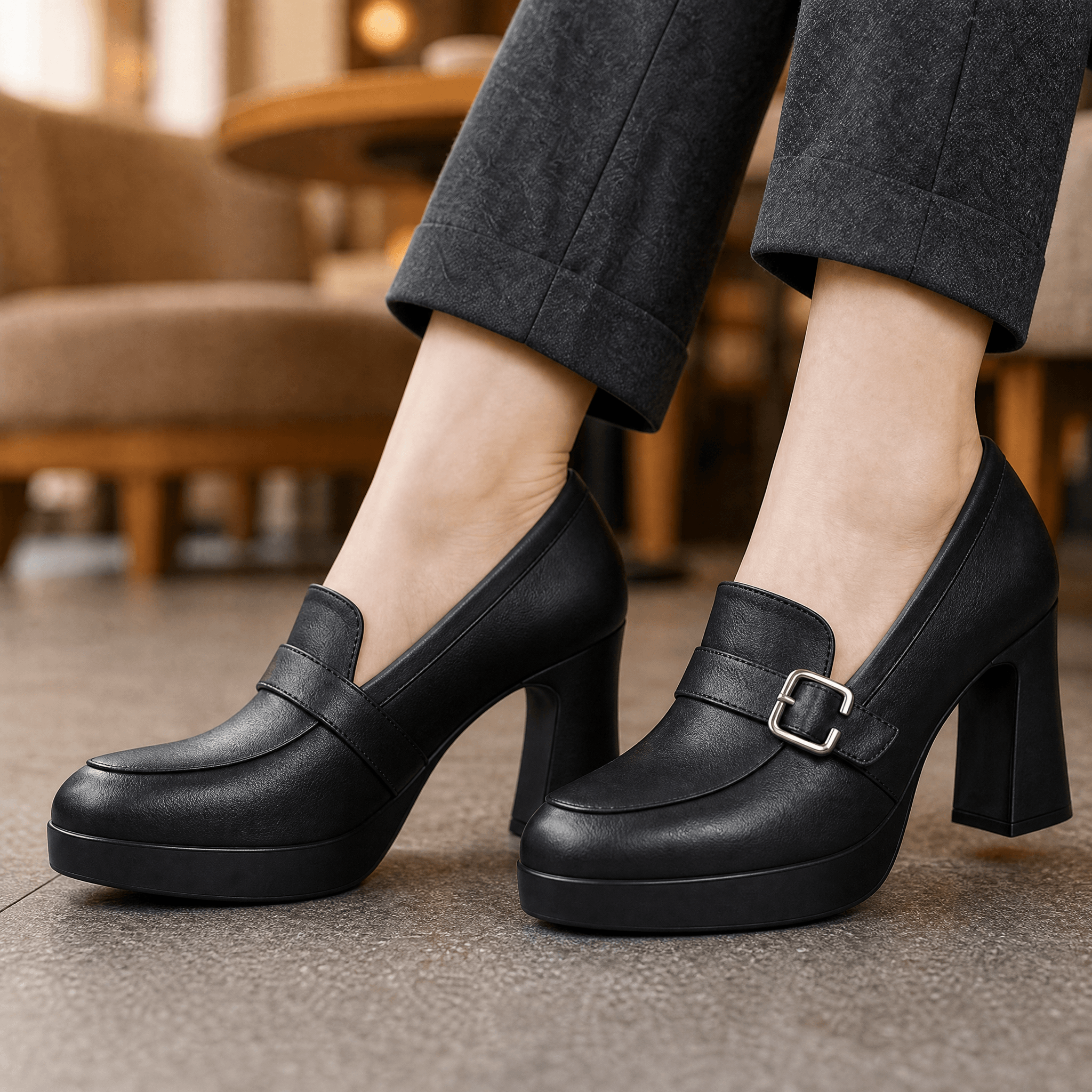 Velora – Women's All Day Comfort Platform Pumps