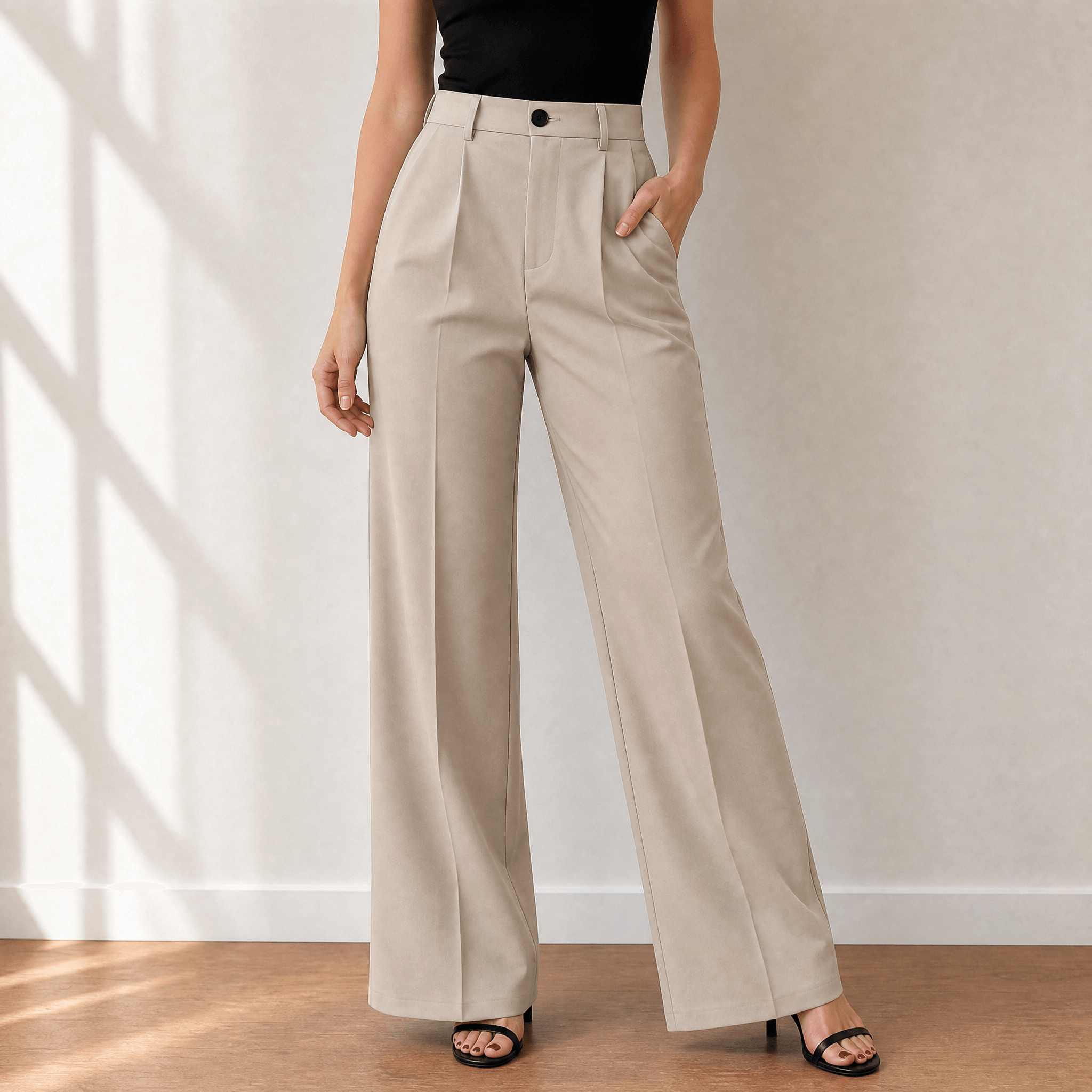 Velora – Women's High-Waist Wide-Leg Trousers