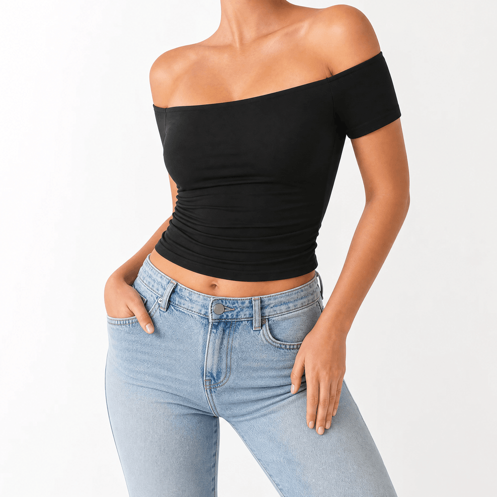 Velora – Women's Off-Shoulder Slim-Fit Top