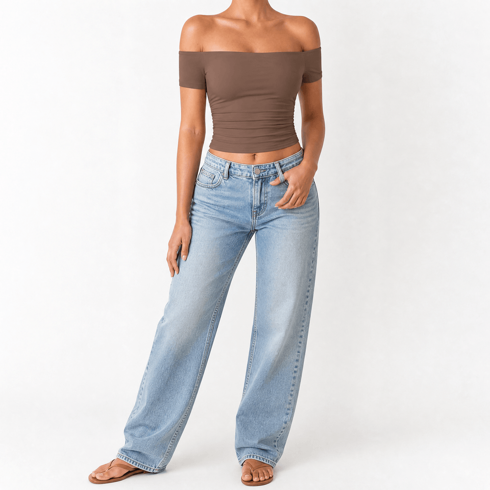 Velora – Women's Off-Shoulder Slim-Fit Top