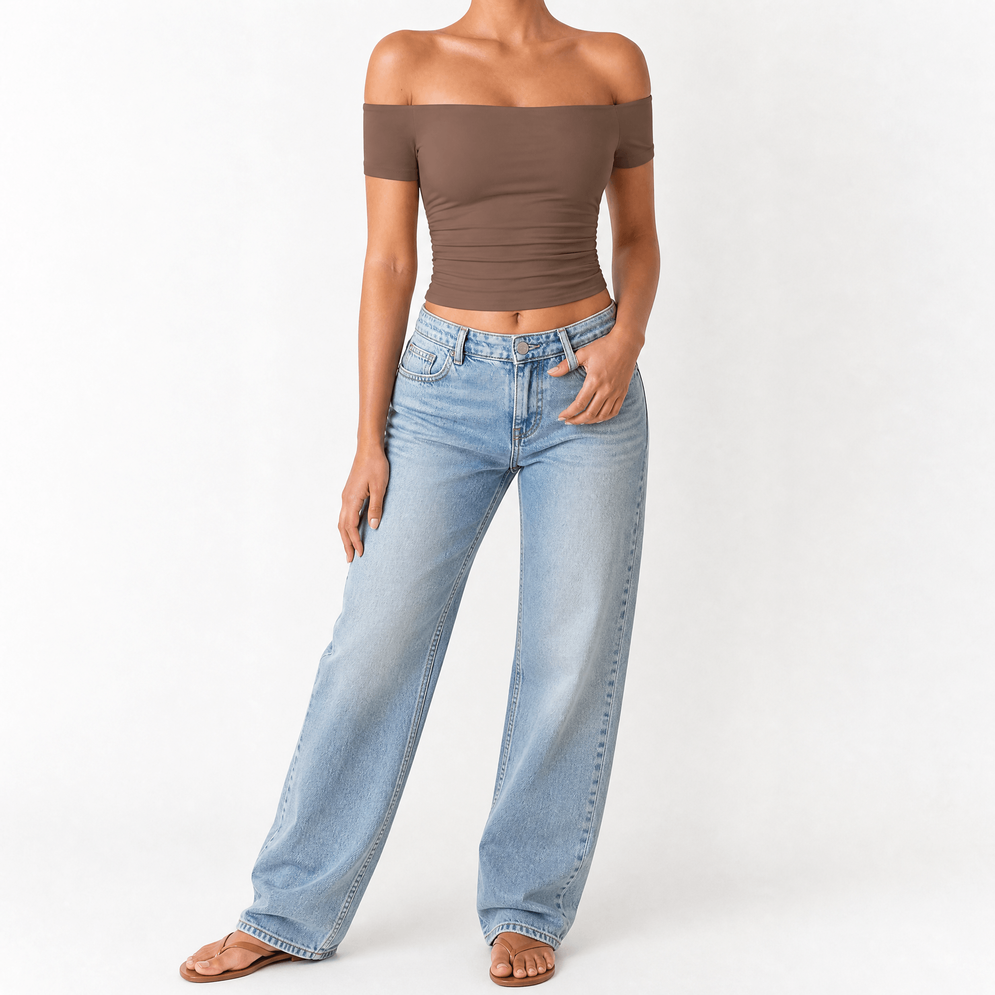Velora – Women's Off-Shoulder Slim-Fit Top