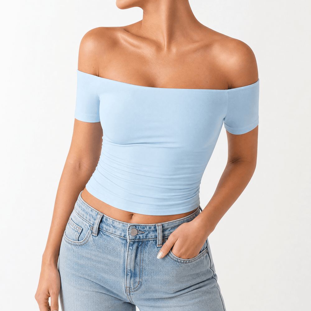 Velora – Women's Off-Shoulder Slim-Fit Top