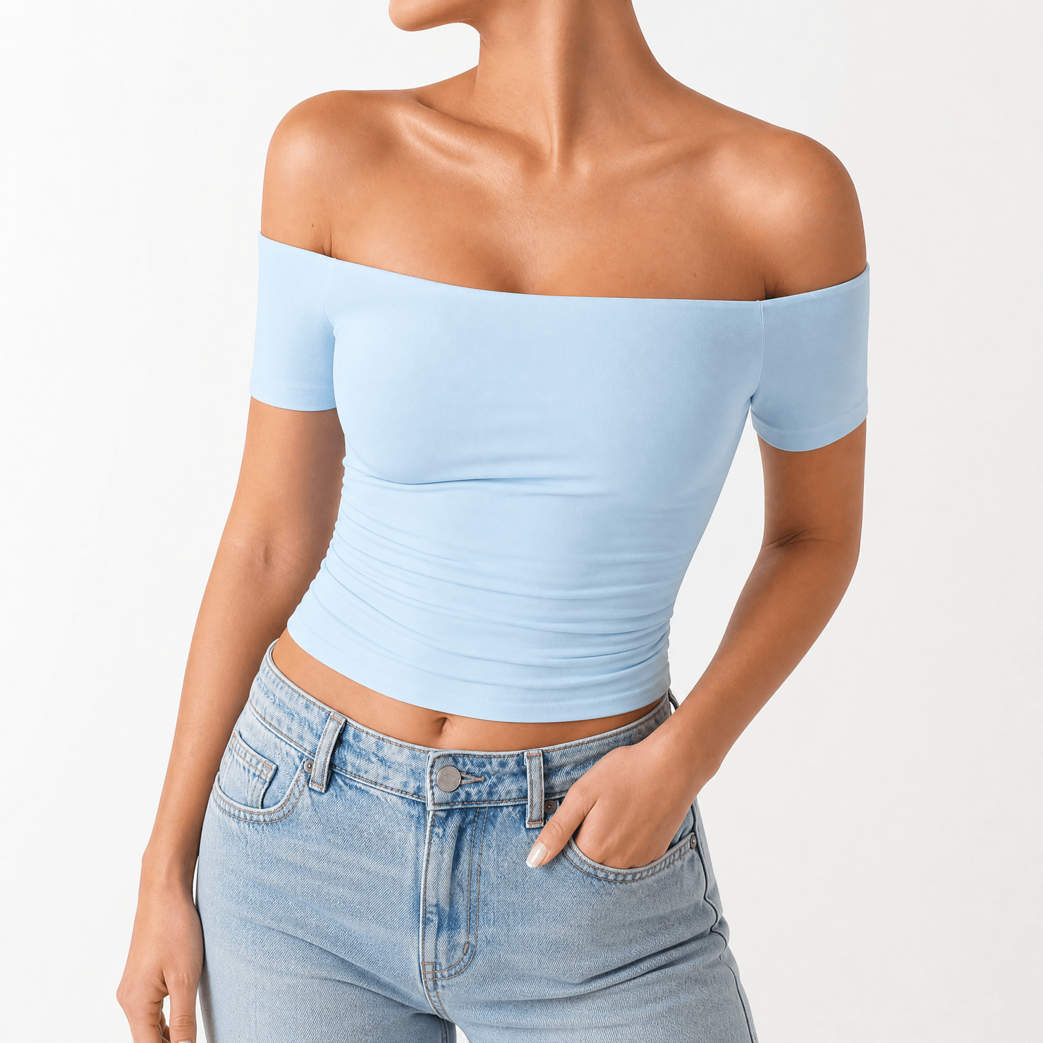 Velora – Women's Off-Shoulder Slim-Fit Top