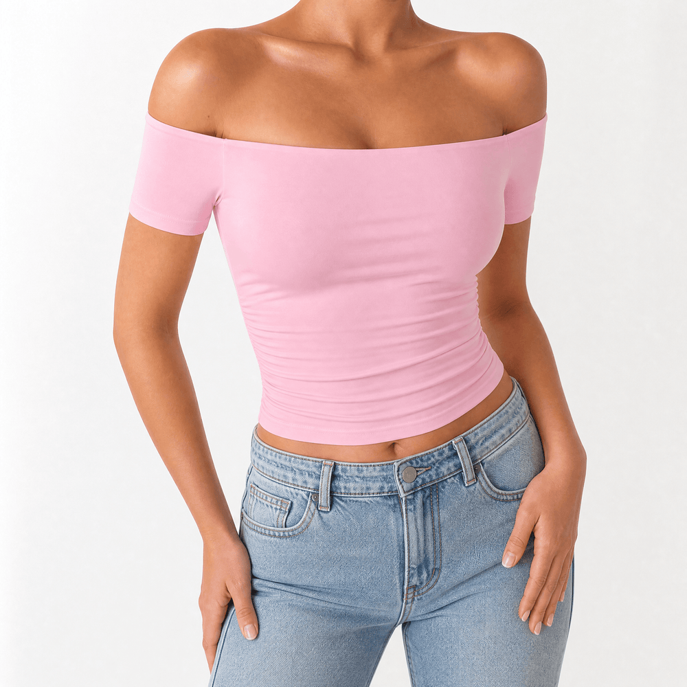 Velora – Women's Off-Shoulder Slim-Fit Top