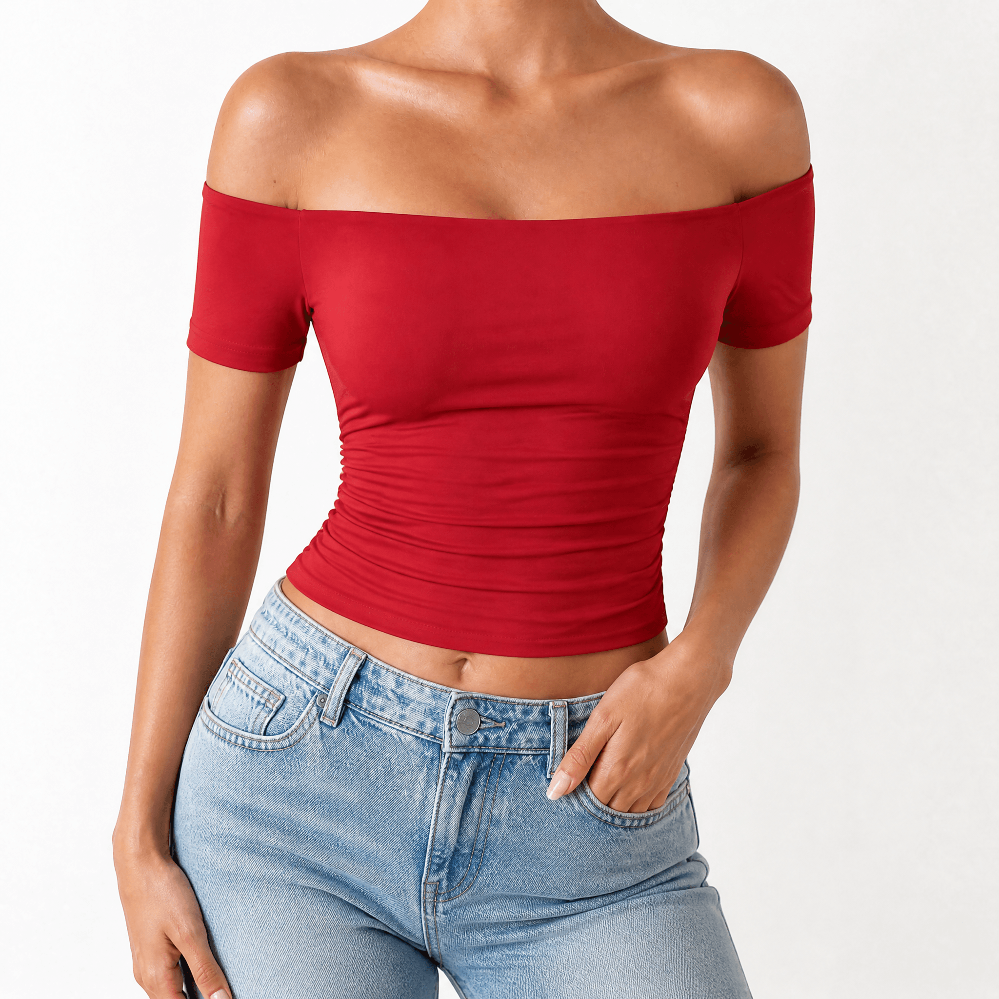 Velora – Women's Off-Shoulder Slim-Fit Top