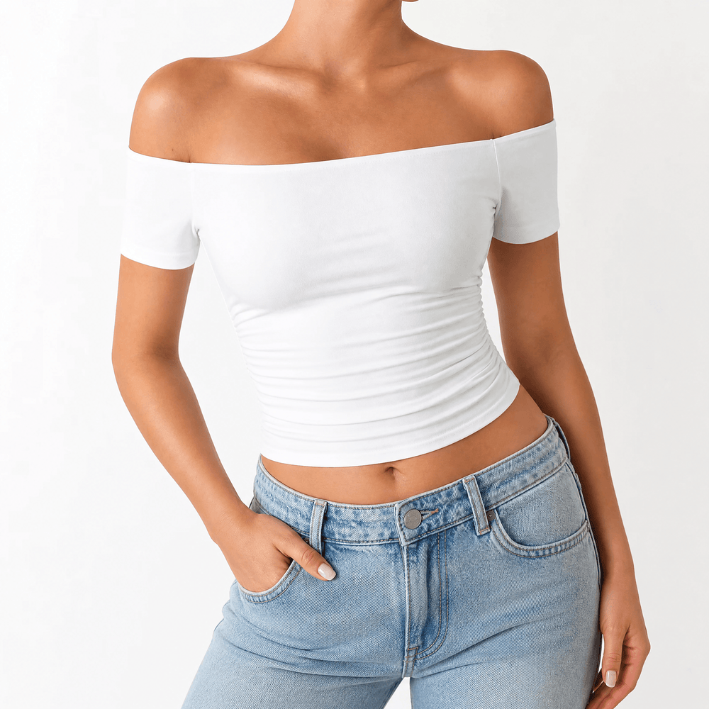 Velora – Women's Off-Shoulder Slim-Fit Top