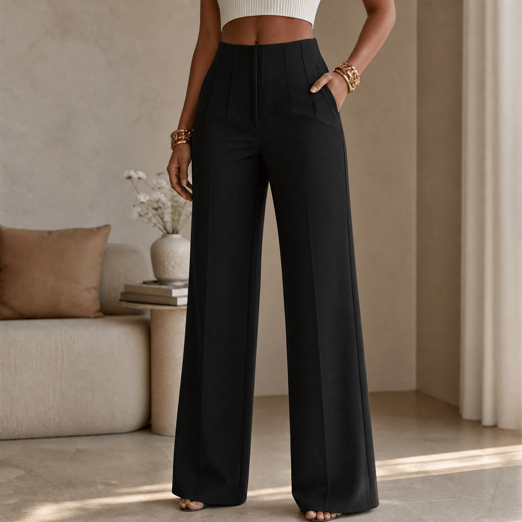 Velora – Women's Tailored Pleated Trousers