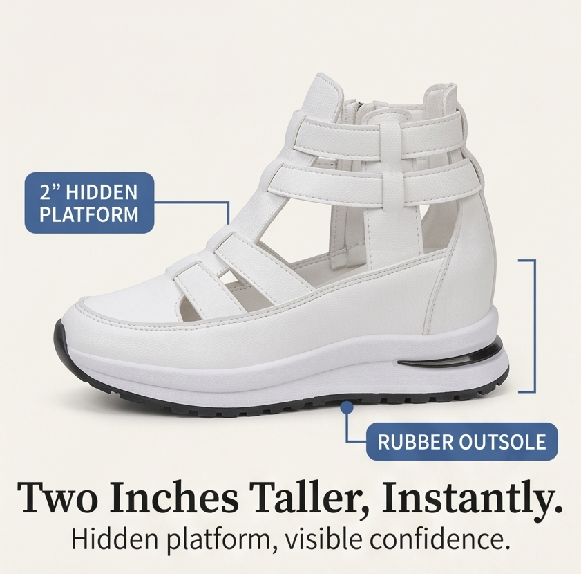 Veluna – Caged Wedge Sandals with Hidden Platform